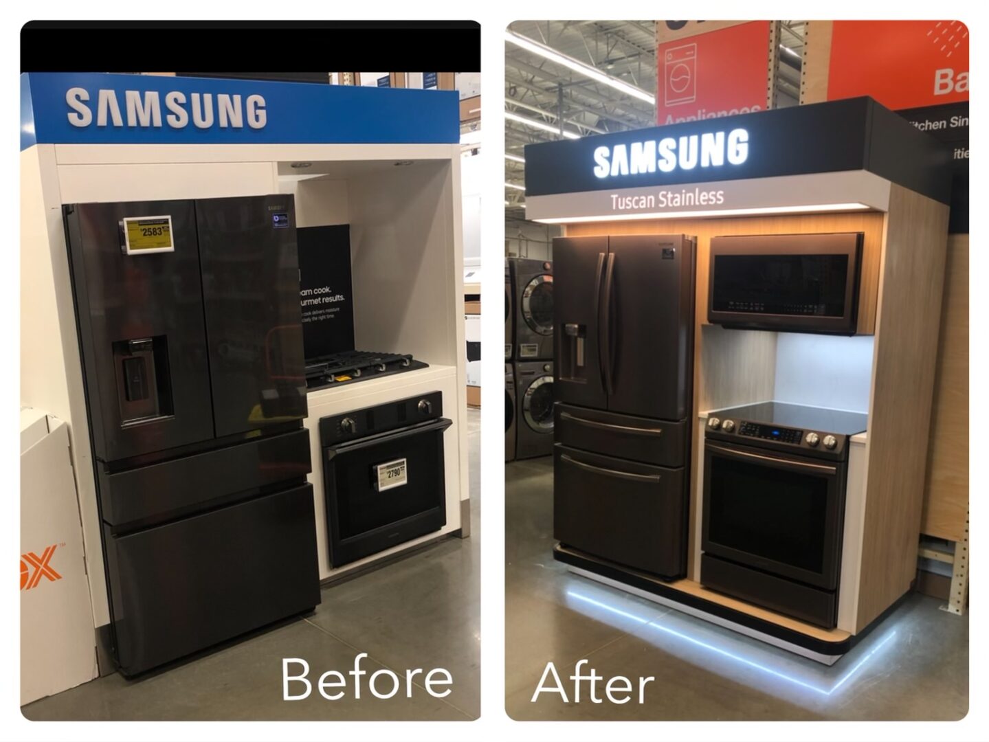 Home Depot Samsung Appliance Display